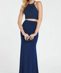 Alyce Paris - 60544 Two-Piece Beaded Halter Bodice Long Gown