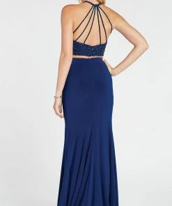 Alyce Paris - 60544 Two-Piece Beaded Halter Bodice Long Gown