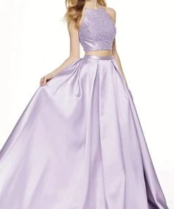 Alyce Paris - 60620 High Neck Two Piece Halter Ballgown