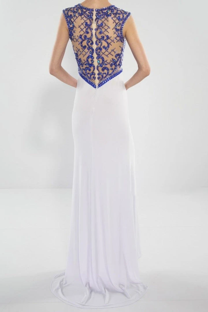 Alyce Paris - 6361 Illusion Jewel Neck Sheath Dress Formal Gowns 5 Alyce Paris - 6361 Illusion Jewel Neck Sheath Dress Formal Gowns