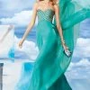 Alyce Paris 6453 Strapless Bead Interweaved Empire Gown In Pool Formal Gowns