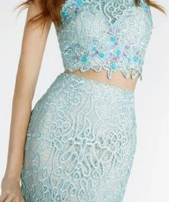 Alyce Paris - 6521 Two Piece Beaded Lace Long Dress