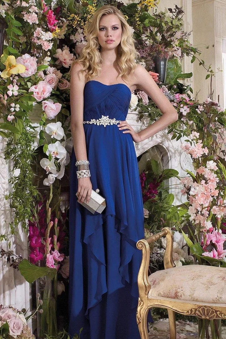 Alyce Paris - 6545 Sparkly Waistband Strapless Evening Gown 5 Alyce Paris - 6545 Sparkly Waistband Strapless Evening Gown