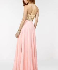 Alyce Paris - 6556 Strapless Embellished A Line Long Gown