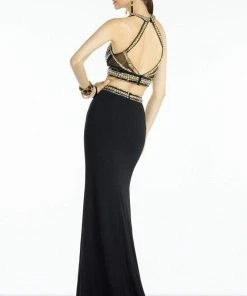 Formal Gowns Alyce Paris - 6578 Two Piece Beaded Halter Jersey Sheath Dress