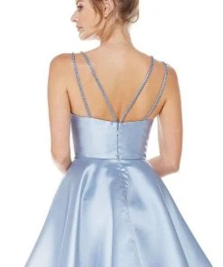 Alyce Paris Beaded Straps Fit And Flare Cocktail Dress 3769 - 1 Pc Diamond White In Size 6 Available Cocktail Dresses