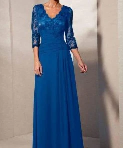 Formal Gowns Alyce Paris - Black Label - 29364 Laced Top And Sleeves Evening Gown