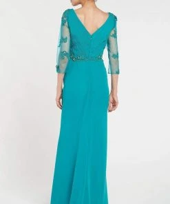 Alyce Paris - Black Label - 29681 Ornate Draped Sheath Gown Formal Gowns