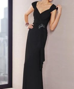 Formal Gowns Alyce Paris - Black Label - 29698 Cap Sleeves A-line Ruched Gown