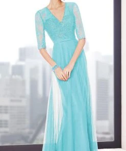 Formal Gowns Alyce Paris - Black Label - 29704 Beaded Lace V-Neckline Evening Gown