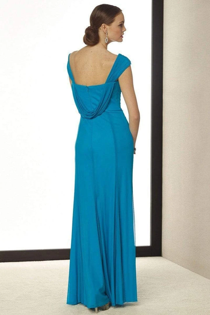 Alyce Paris - Black Label - 29709 Brooch Accented Sheath Gown Formal Gowns 5 Alyce Paris - Black Label - 29709 Brooch Accented Sheath Gown Formal Gowns