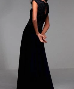 Alyce Paris - Cap Sleeve Ornate Lace Bodice Dress 27504 Formal Gowns