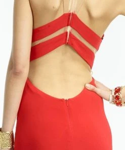 Alyce Paris Cut-Out Sheer Illusion Chevron Long Jersey Gown 35820 - 1 Pc Black/Nude In Size 6 Available 9 Alyce Paris Cut-Out Sheer Illusion Chevron Long Jersey Gown 35820 - 1 Pc Black/Nude In Size 6 Available