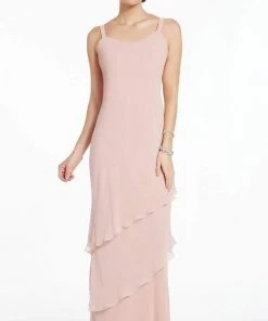 Formal Gowns Alyce Paris - Long Sleeve Cowl Neck Tiered Sheath Gown 27298 - 1 Pc Midnight Blue In Size 12 Available