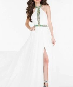 Formal Gowns Alyce Paris Prom Collection Halter Chiffon Gown 6675