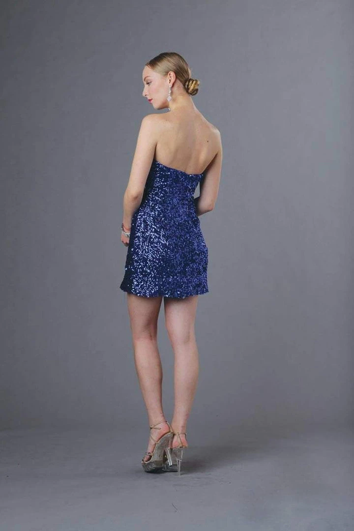 Alyce Paris - Sequined Sweetheart Short Cocktail Dress 4369 5 Alyce Paris - Sequined Sweetheart Short Cocktail Dress 4369