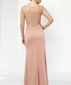 Alyce Paris - Special Occasion Collection 27113 Dress In Desert Peach - 1 Pc Desert Peach In Size 10 Available Formal Gowns