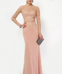 Alyce Paris - Special Occasion Collection 27113 Dress In Desert Peach - 1 Pc Desert Peach In Size 10 Available Formal Gowns