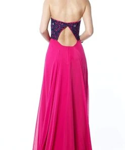 Formal Gowns Alyce Paris - Strapless Sweetheart Beaded Embroidered Gown - 1 Pc Navy Multi In Size 4 Available