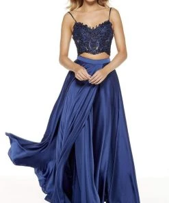 Alyce Paris - Two Piece Ornate Bodice Dress 60777 - 1 Pc Rosegold In Size 0 Available