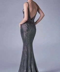 Formal Gowns Andrea And Leo - A0646 Embellished V Neck Trumpet Gown