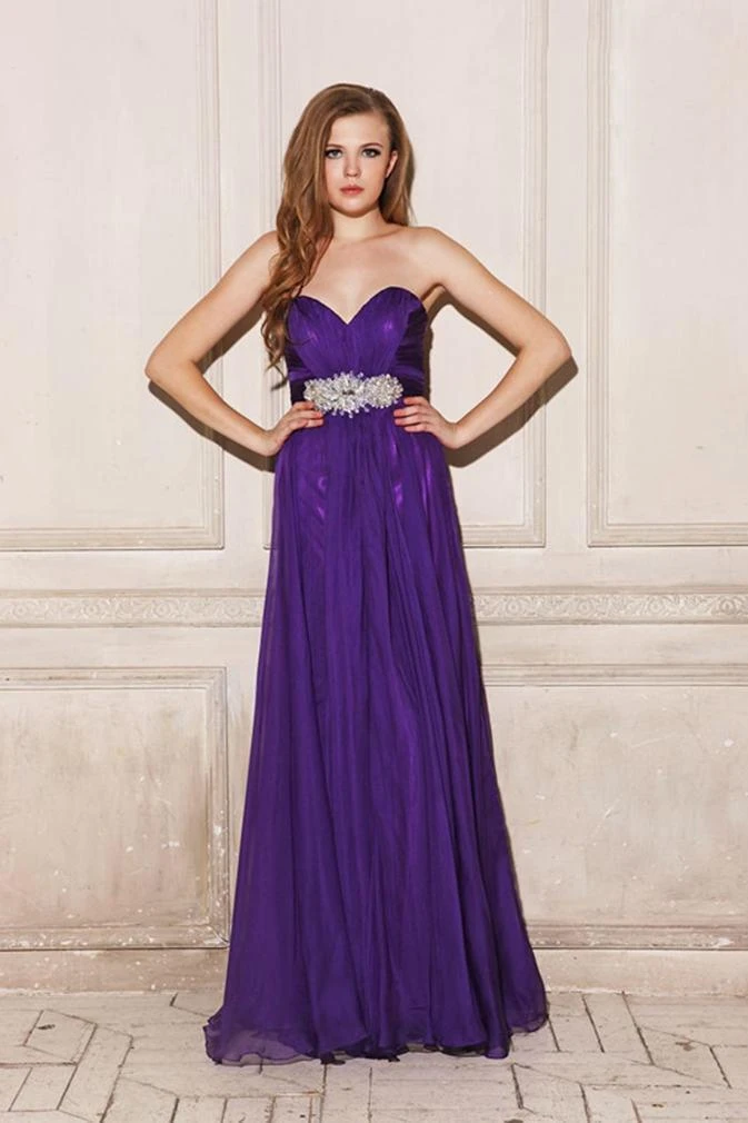 Formal Gowns Angela & Alison - 21037 Strapless Ruched Sweetheart Empire Gown 3 Formal Gowns Angela & Alison - 21037 Strapless Ruched Sweetheart Empire Gown
