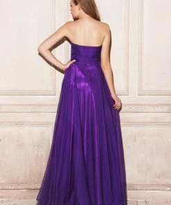 Formal Gowns Angela & Alison - 21037 Strapless Ruched Sweetheart Empire Gown 9 Formal Gowns Angela & Alison - 21037 Strapless Ruched Sweetheart Empire Gown