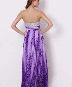 Formal Gowns Angela & Alison - 21039 Encrusted Sweetheart Animal Print Dress 7 Formal Gowns Angela & Alison - 21039 Encrusted Sweetheart Animal Print Dress