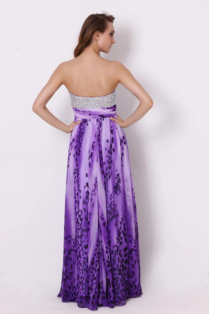 Formal Gowns Angela & Alison - 21039 Encrusted Sweetheart Animal Print Dress 5 Formal Gowns Angela & Alison - 21039 Encrusted Sweetheart Animal Print Dress