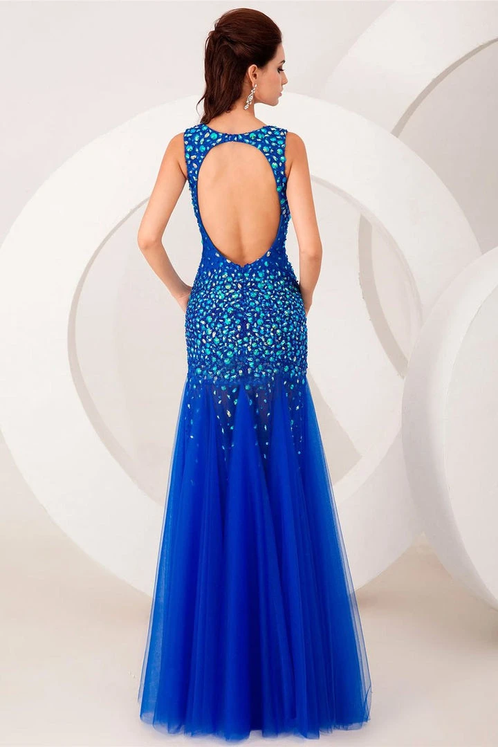 Angela & Alison - 41025 Jewel Adorned Trumpet Tulle Gown 9 Angela & Alison - 41025 Jewel Adorned Trumpet Tulle Gown