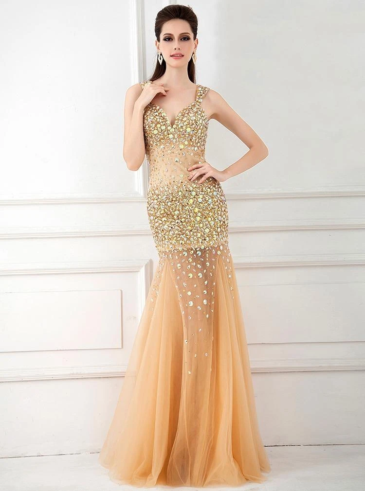 Angela & Alison - 41025 Jewel Adorned Trumpet Tulle Gown 11 Angela & Alison - 41025 Jewel Adorned Trumpet Tulle Gown