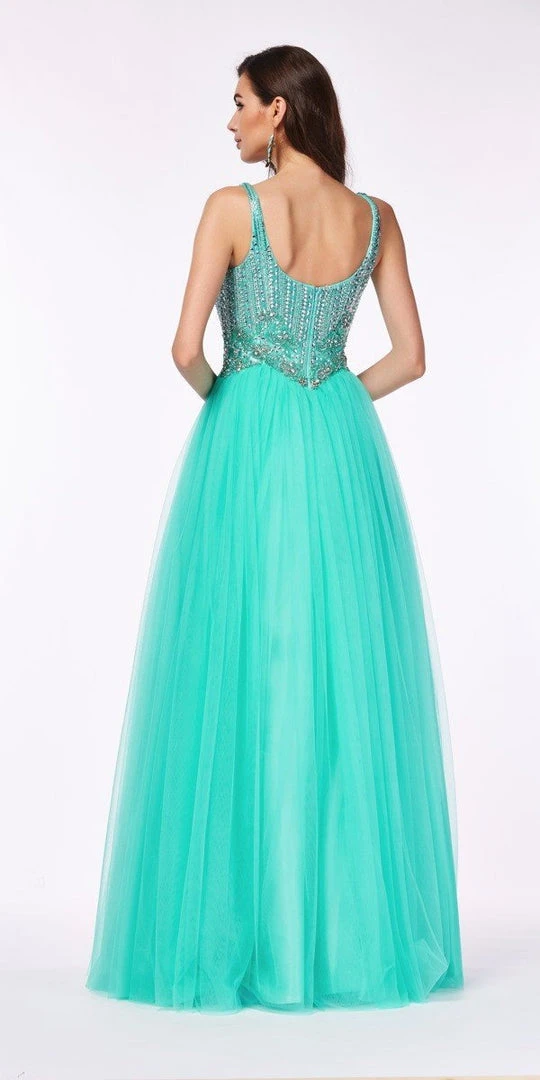 Angela & Alison - 61027 Beaded Scoop Neck Ballgown Formal Gowns 4 Angela & Alison - 61027 Beaded Scoop Neck Ballgown Formal Gowns