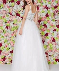 Angela & Alison - 61027 Beaded Scoop Neck Ballgown Formal Gowns 11 Angela & Alison - 61027 Beaded Scoop Neck Ballgown Formal Gowns