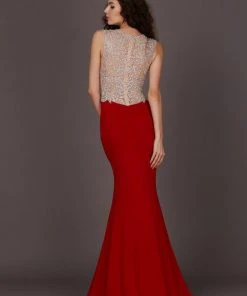 Angela & Alison - 61042 Alluring Illusion Evening Dress Formal Gowns