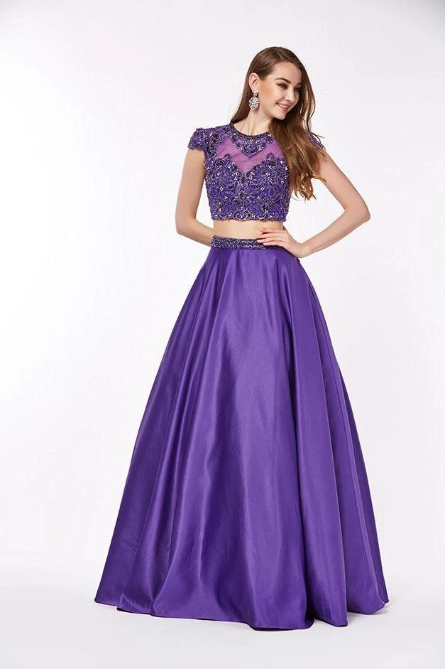 Formal Gowns Angela & Alison - 61115 Two Piece Floral Lace Ballgown 4 Formal Gowns Angela & Alison - 61115 Two Piece Floral Lace Ballgown