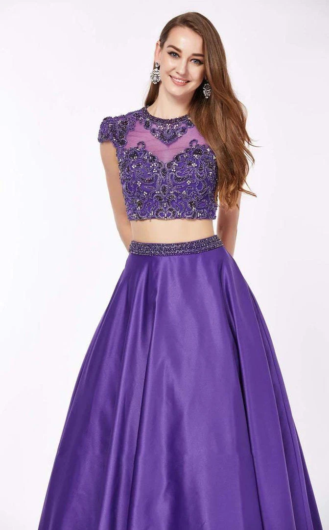 Formal Gowns Angela & Alison - 61115 Two Piece Floral Lace Ballgown 6 Formal Gowns Angela & Alison - 61115 Two Piece Floral Lace Ballgown