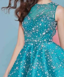 Cocktail Dresses Angela & Alison - 62010 Sleeveless Star-Studded A-Line Dress 12 Cocktail Dresses Angela & Alison - 62010 Sleeveless Star-Studded A-Line Dress