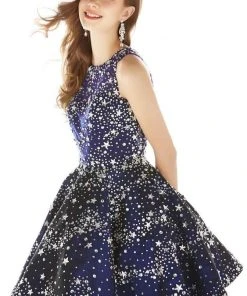 Cocktail Dresses Angela & Alison - 62010 Sleeveless Star-Studded A-Line Dress 15 Cocktail Dresses Angela & Alison - 62010 Sleeveless Star-Studded A-Line Dress