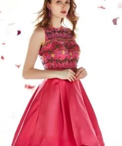 Cocktail Dresses Angela & Alison - 62042 Embroidered Jewel Cocktail Dress 14 Cocktail Dresses Angela & Alison - 62042 Embroidered Jewel Cocktail Dress