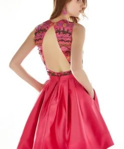 Cocktail Dresses Angela & Alison - 62042 Embroidered Jewel Cocktail Dress 16 Cocktail Dresses Angela & Alison - 62042 Embroidered Jewel Cocktail Dress