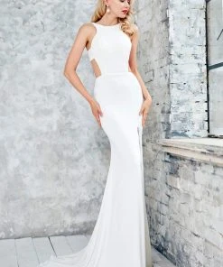 Angela & Alison - 71006 Pleated Halter Trumpet Dress 9 Angela & Alison - 71006 Pleated Halter Trumpet Dress