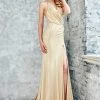 Formal Gowns Angela & Alison - 71042 Ruched V-neck Sheath Dress