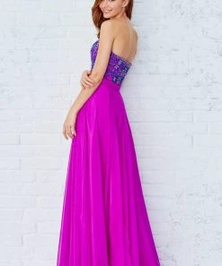 Formal Gowns Angela & Alison - 71120 Strapless Ornate Beaded Long Dress