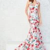 Angela & Alison - 71121 Sleeveless Floral Printed Long Dress Formal Gowns