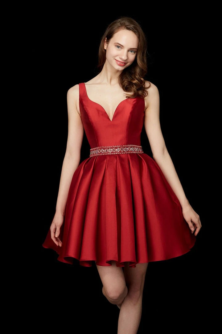 Angela & Alison - 72017 Sultry Sleeveless Satin Short Dress 3 Angela & Alison - 72017 Sultry Sleeveless Satin Short Dress