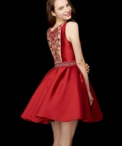 Angela & Alison - 72017 Sultry Sleeveless Satin Short Dress 7 Angela & Alison - 72017 Sultry Sleeveless Satin Short Dress