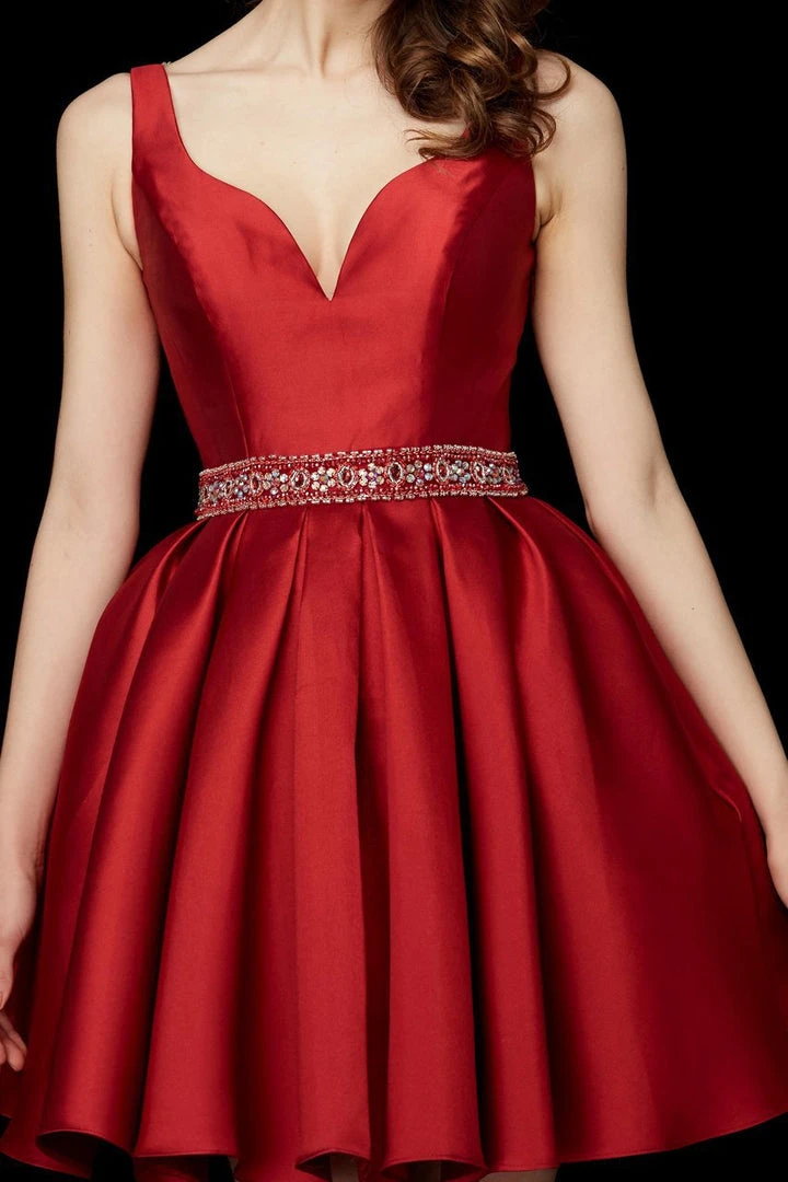 Angela & Alison - 72017 Sultry Sleeveless Satin Short Dress 5 Angela & Alison - 72017 Sultry Sleeveless Satin Short Dress