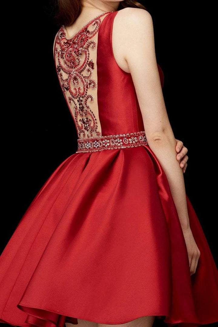 Angela & Alison - 72017 Sultry Sleeveless Satin Short Dress 6 Angela & Alison - 72017 Sultry Sleeveless Satin Short Dress