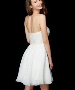 Angela & Alison - 72028 Beaded Sweetheart Chiffon Cocktail Dress Cocktail Dresses