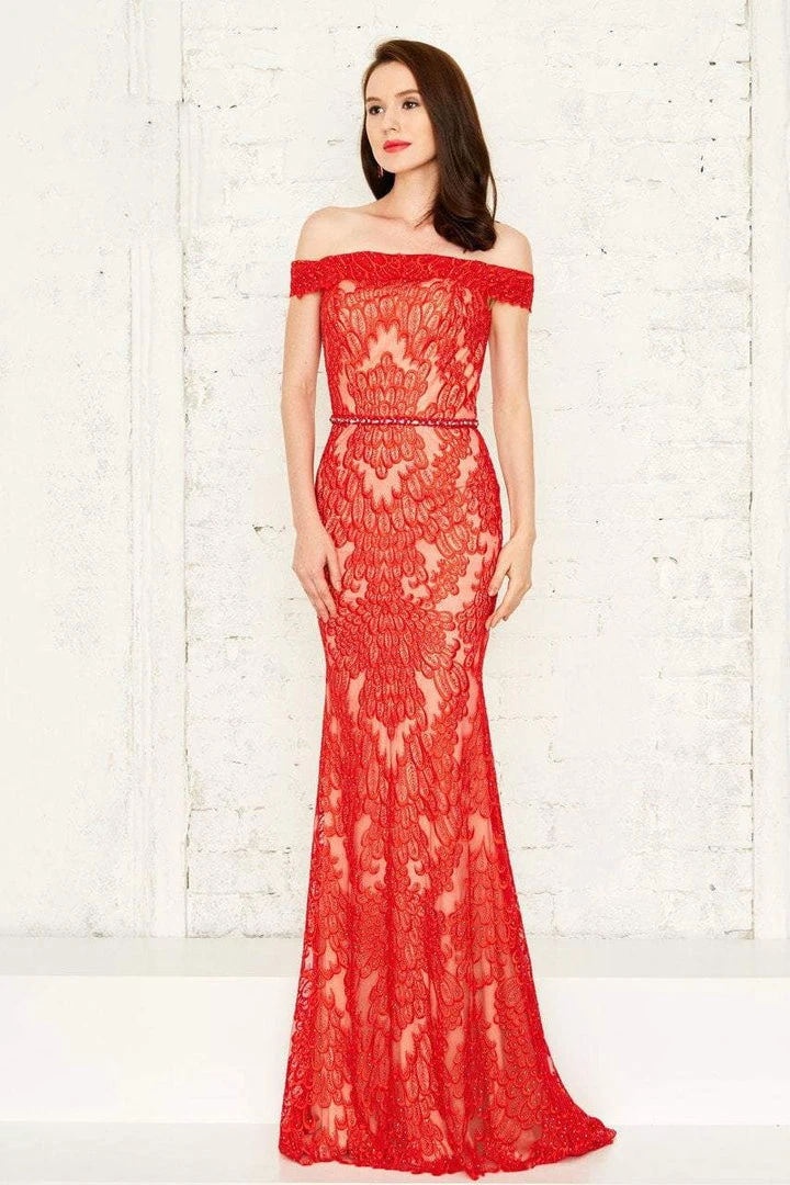 Angela & Alison - 771019 Off Shoulder Full Lace Overlay Long Prom Dress Formal Gowns 5 Angela & Alison - 771019 Off Shoulder Full Lace Overlay Long Prom Dress Formal Gowns